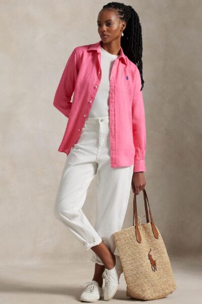 polo ralph lauren camisa classic long sleeve rosa 211970730007 3206736 d