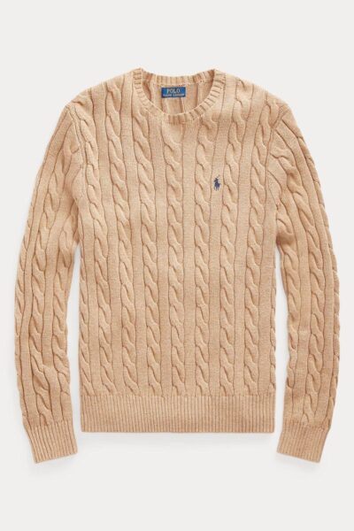 polo ralph lauren jersey de algodn en punto de ochos marrn 710775885014 3260341 f