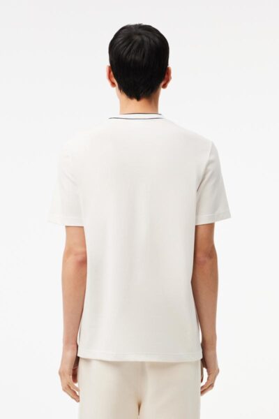 0018999 stretch pique stripe collar t shirt